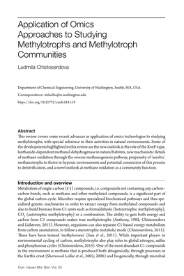 Application of Omics Approaches to Studying Methylotrophs and Methylotroph Communities