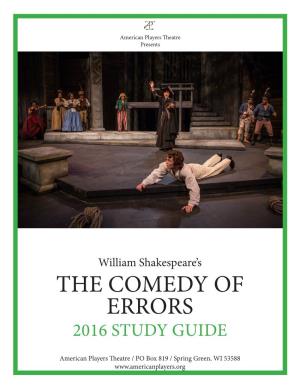 The Comedy of Errors 2016 Study Guide