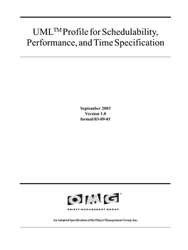 Umltmprofile for Schedulability, Performance, and Time Specification