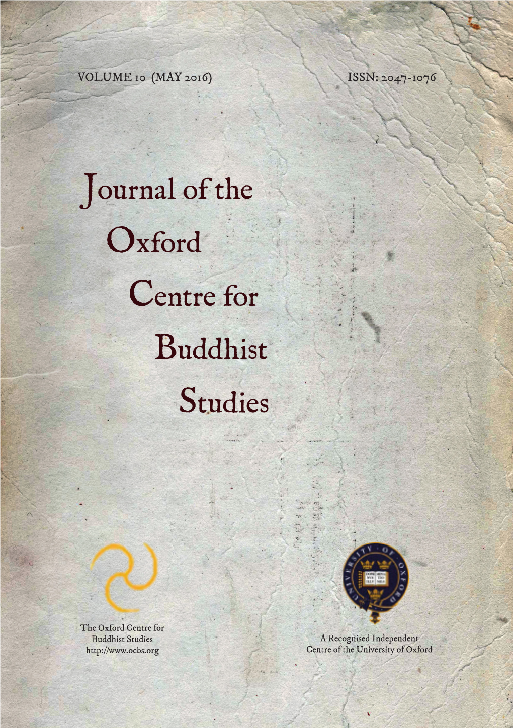 Journal of the Oxford Centre for Buddhist Studies