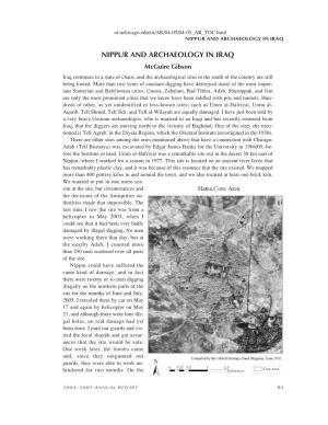 Nippur and Archaeology in Iraq