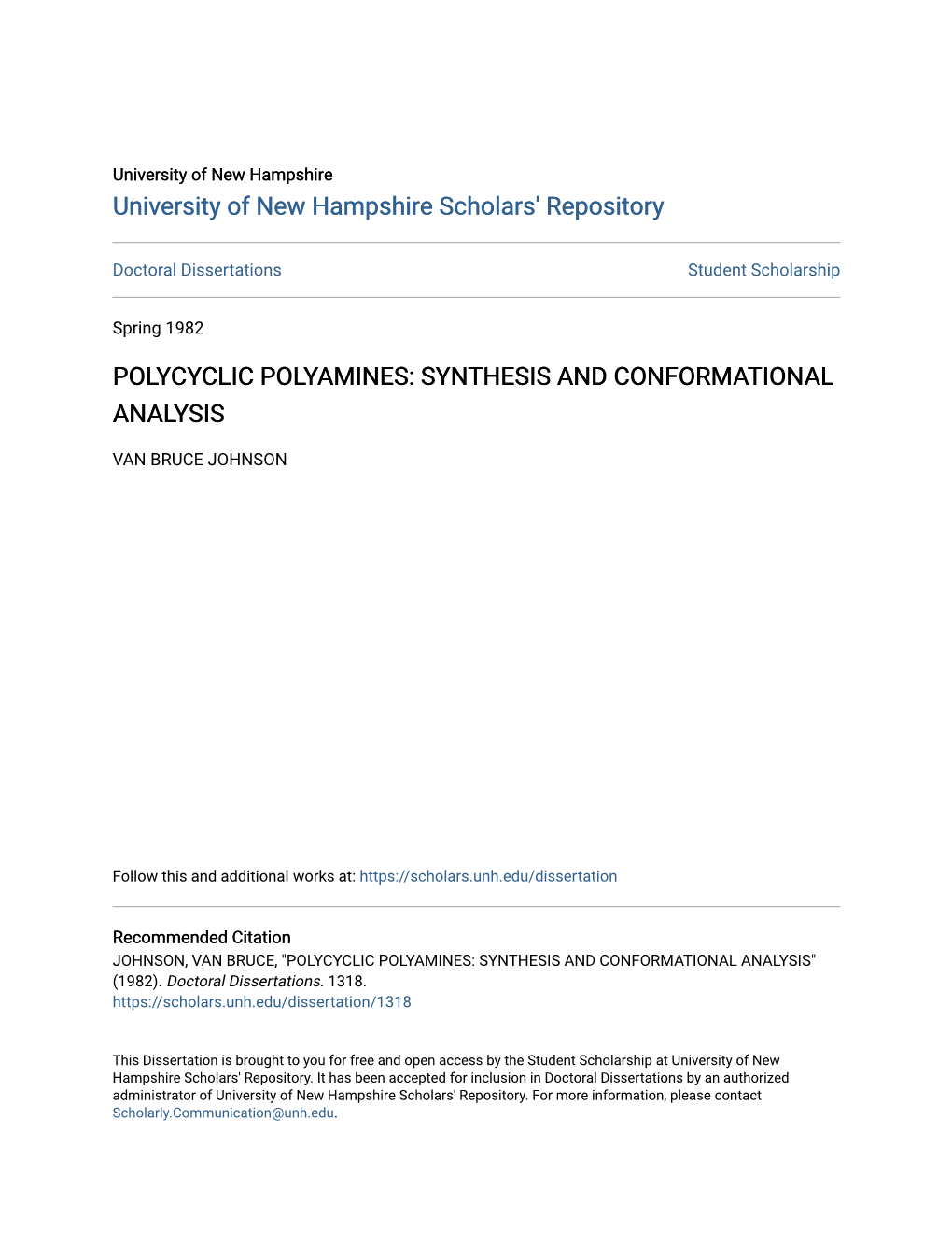 Polycyclic Polyamines: Synthesis and Conformational Analysis