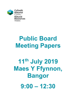 Public Board Meeting Papers 11 July 2019