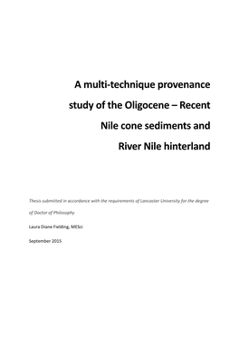 A Multi-Technique Provenance Study of the Oligocene – Recent Nile Cone Sediments and River Nile Hinterland