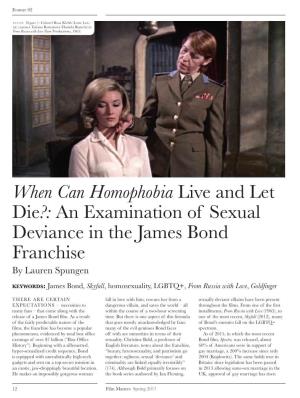 An Examination of Sexual Deviance in the James Bond Franchise