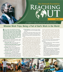 Mission Work Trips: Being a Part of God’S Work in the World