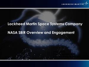Lockheed Martin Space Systems Company NASA SBIR Overview