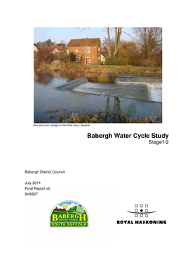 Babergh Water Cycle Study Stage1/2