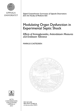 Modulating Organ Dysfunction in Experimental Septic Shock