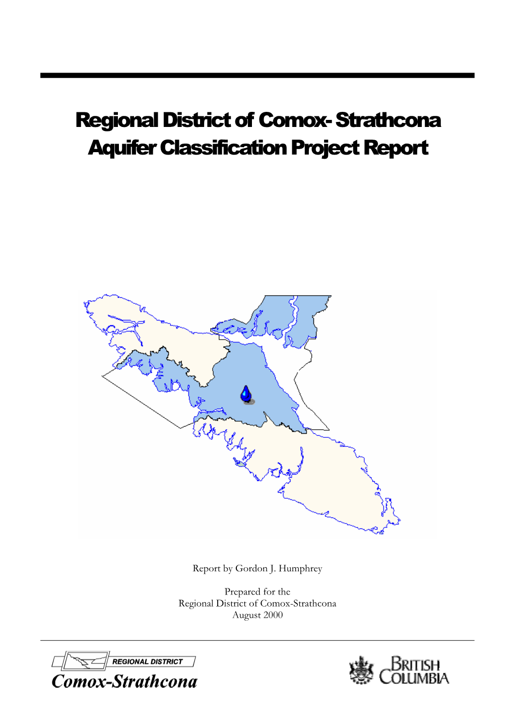 Regional District of Comox- Strathcona Aquifer Classification Project Report