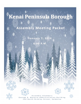 Kenai Peninsula Borough Assembly Assembly Meeting Schedule