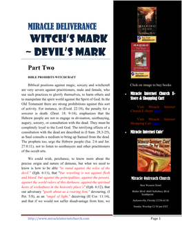 Witch's Mark ~ Devil's Mark