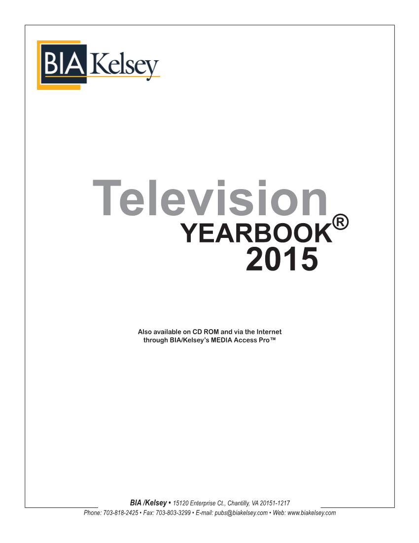 Television YEARBOOK® 2015