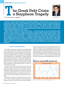 He Greek Debt Crisis: a Sisyphean Tragedy Author Tby Constantine A