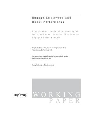 Engage Employees and Boost Performance
