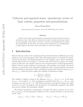 Coherent and Squeezed States: Introductory Review of Basic Notions