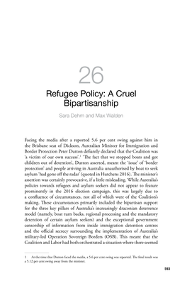 Refugee Policy: a Cruel Bipartisanship Sara Dehm and Max Walden