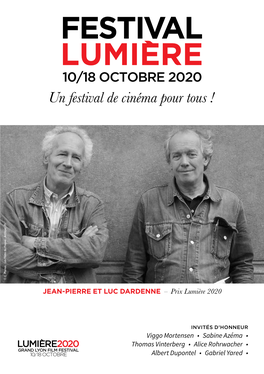 JEAN-PIERRE ET LUC DARDENNE – Prix Lumière 2020 Viggo Mortensen • Sabine Azéma • Thomas Vinterberg • Alice Rohrwache