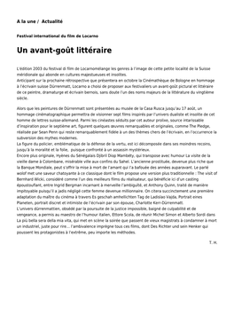 Un Avant-Goût Littéraire: Toute L'actualité Sur Liberte-Algerie.Com