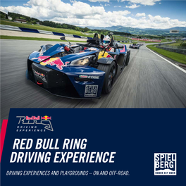 Red Bull Ring Driving Experience Driving Experiences and Playgrounds – on and Off-Road