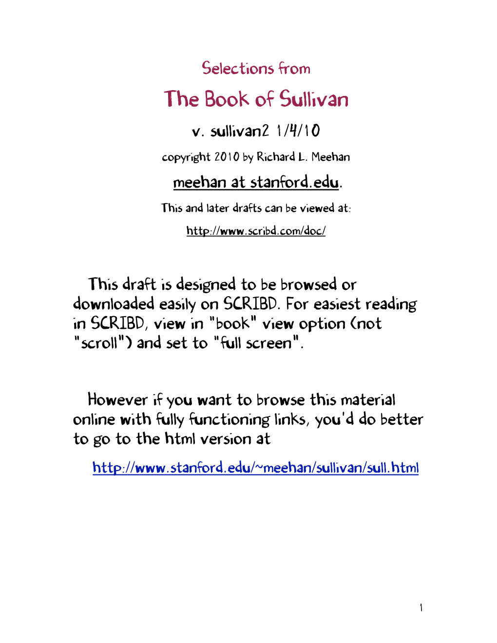 The Book of Sullivan V