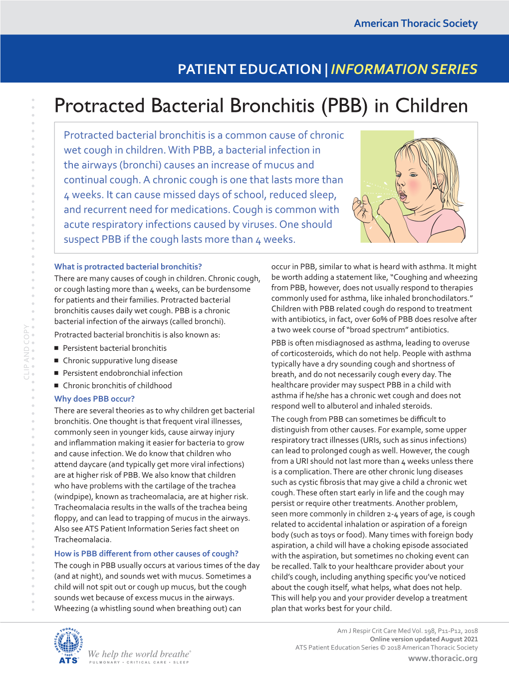 Protracted Bacterial Bronchitis (PBB) in Children