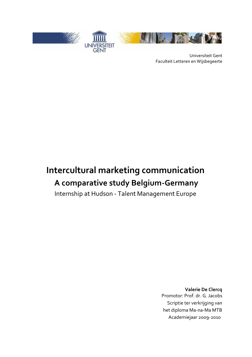 Comparison Cultural Dimensions: Belgium-Germany