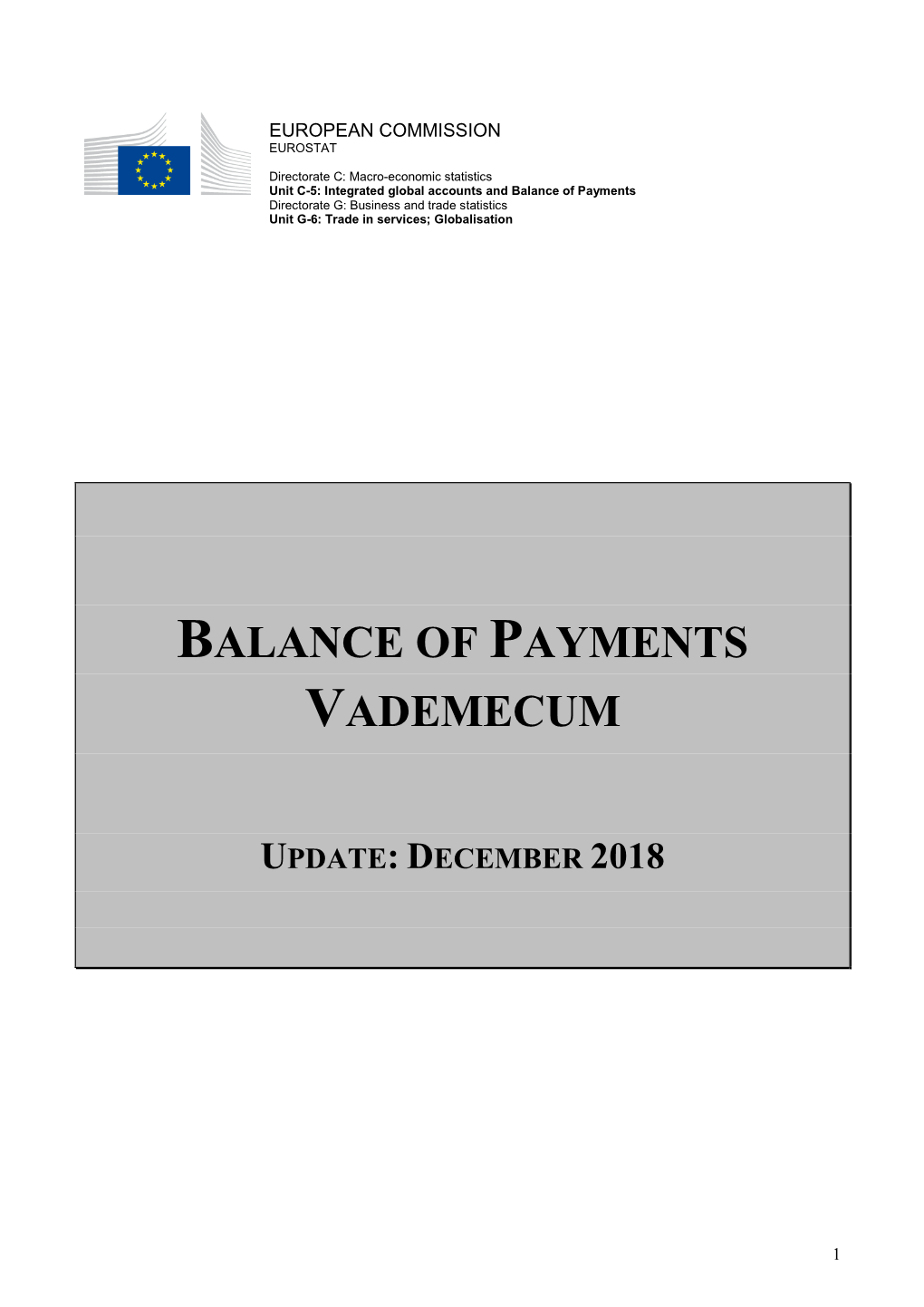 Balance of Payments Vademecum