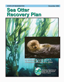 Washignton State Recovery Plan for the Sea Otter