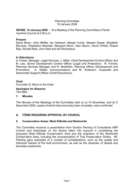 Planning Committee 16 January 2006