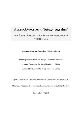 Electrodance As a “Being-Together”