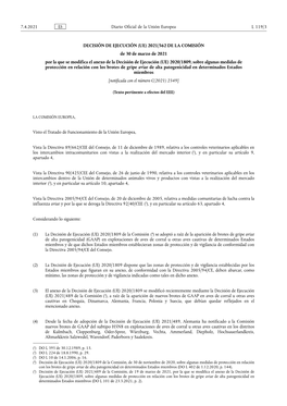 (UE) 2021/562 DE LA COMISIÓN De 30 De Marzo De 2021