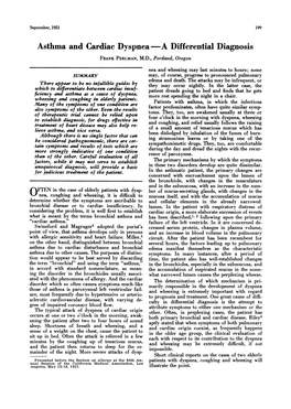 Asthma and Cardiac Dyspnea a Differential Diagnosis