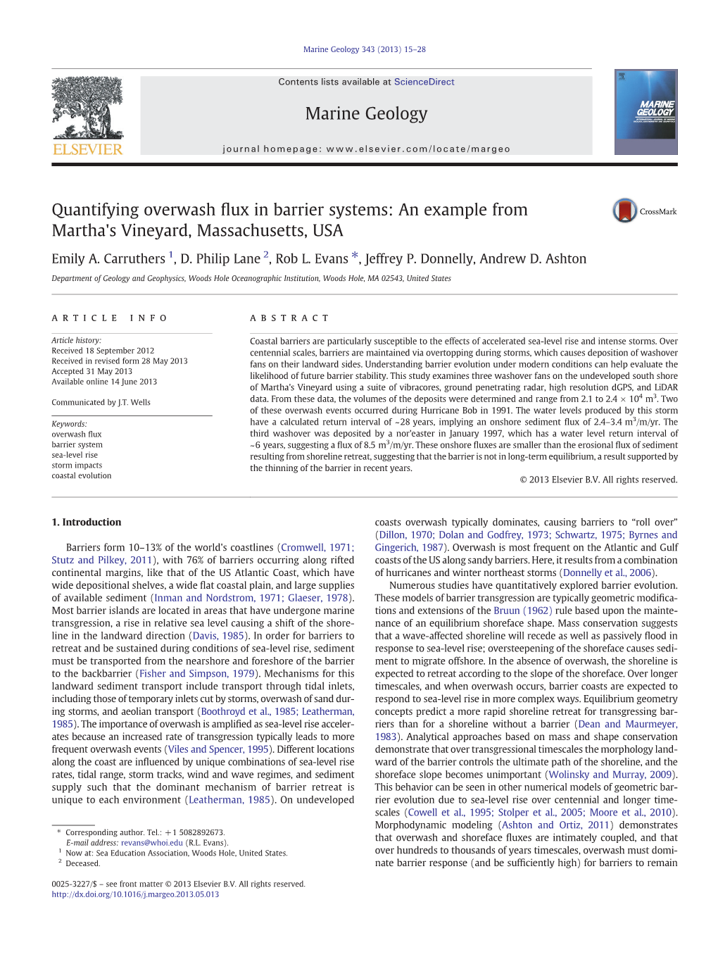 Quantifying Overwash Flux in Barrier Systems