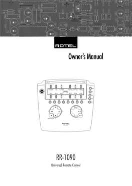Owner's Manual RR-1090