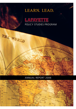 Policy Studies 2006 Annual Report Steering Committee