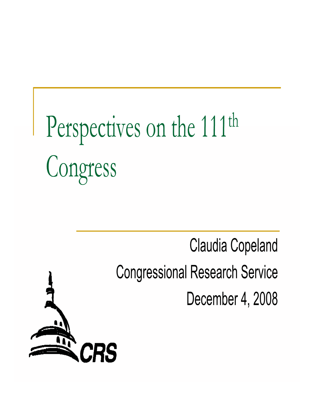 Senate 111Th Congress: Senate 1 2 2
