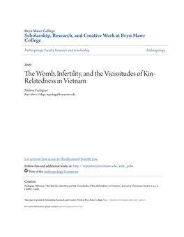 The Womb, Infertility, and the Vicissitudes of Kin-Relatedness in Vietnam