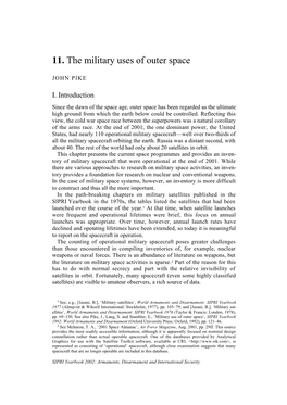 11. the Military Uses of Outer Space