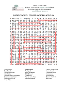 Notable Women of Northwest Philadelphia
