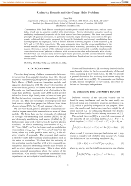 Unitarity Bounds and the Cuspy Halo Problem