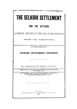 The Selkirk Settlement