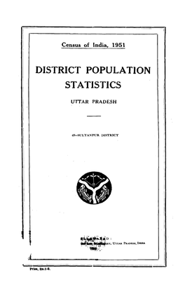 District Population Statistics, 49-Sultanpur, Uttar Pradesh