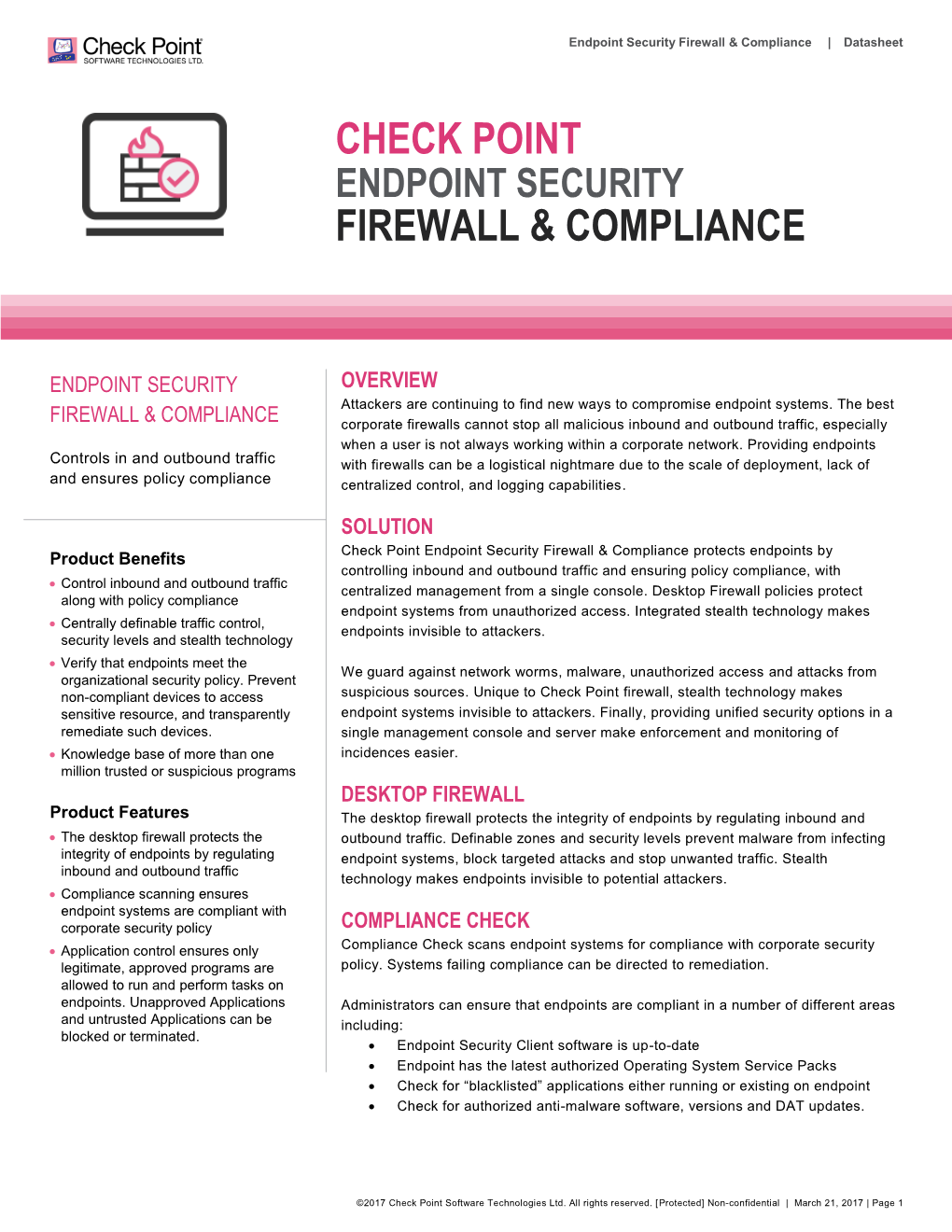 Endpoint Security Firewall & Compliance Datasheet