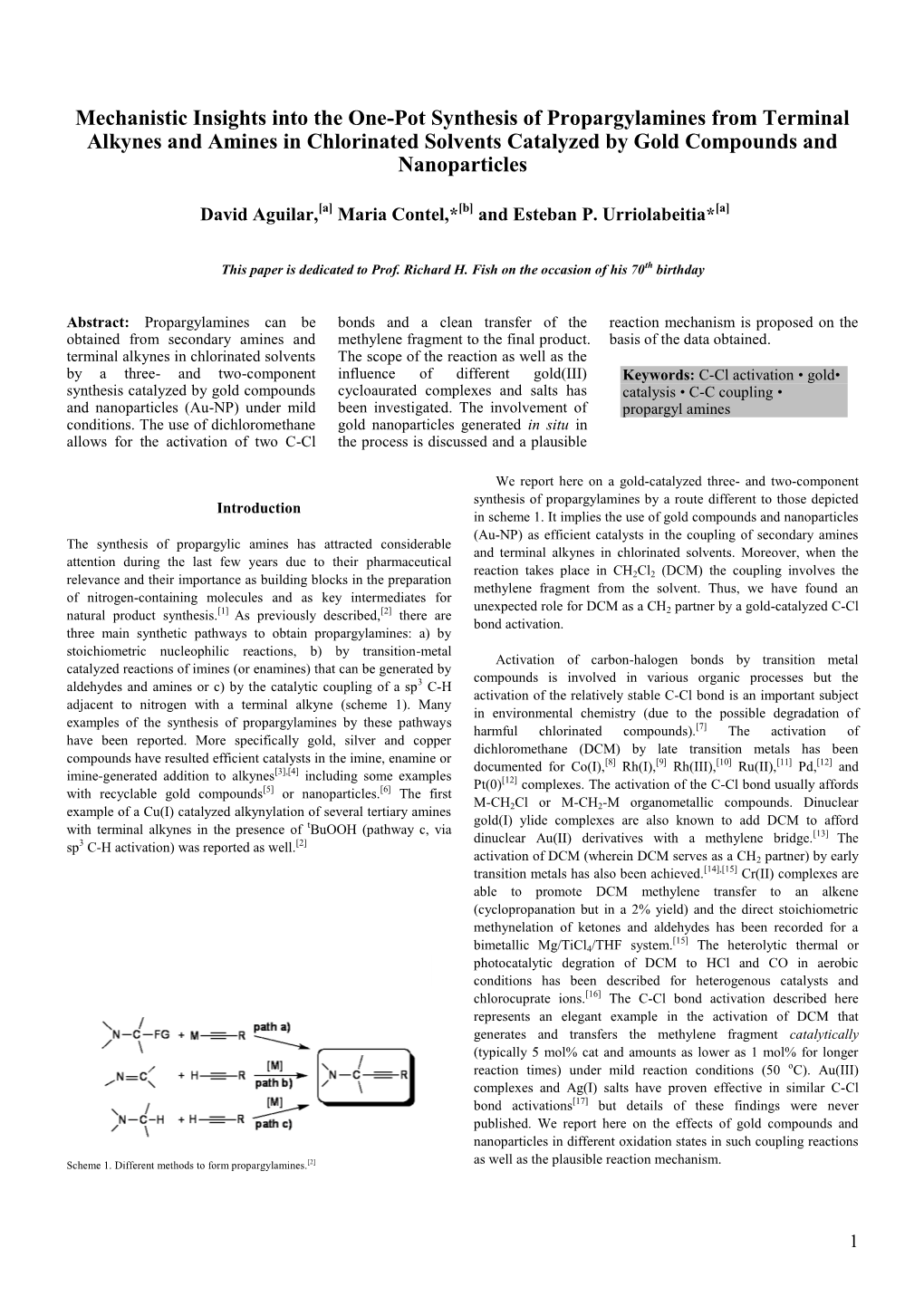 Mechanistic Insights Into the One-Pot Synthesis of Propargylamines From