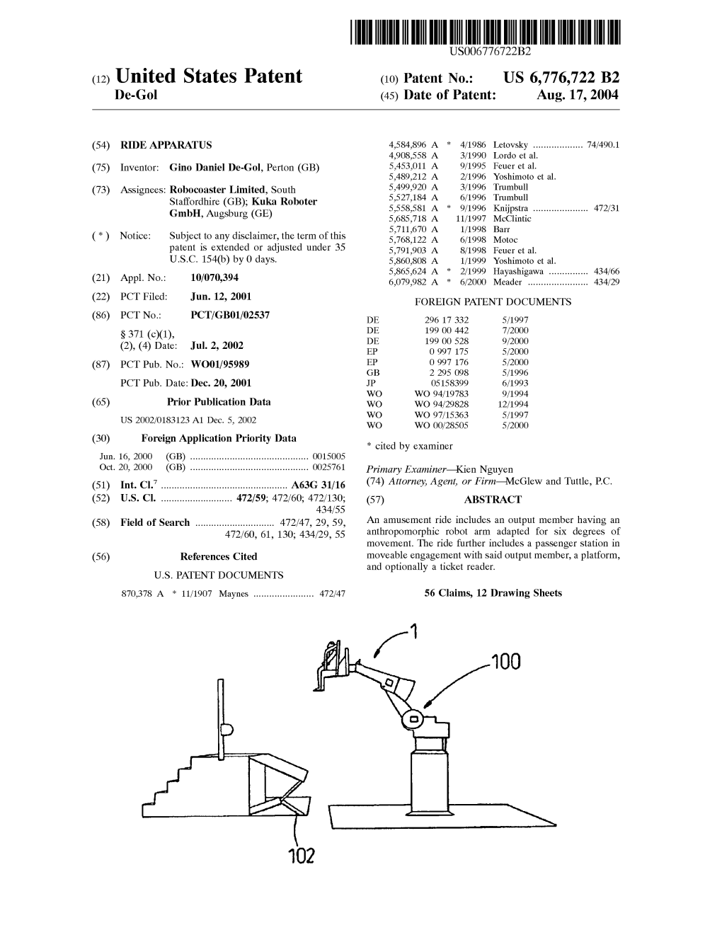 (12) United States Patent (10) Patent No.: US 6,776,722 B2 De-Gol (45) Date of Patent: Aug