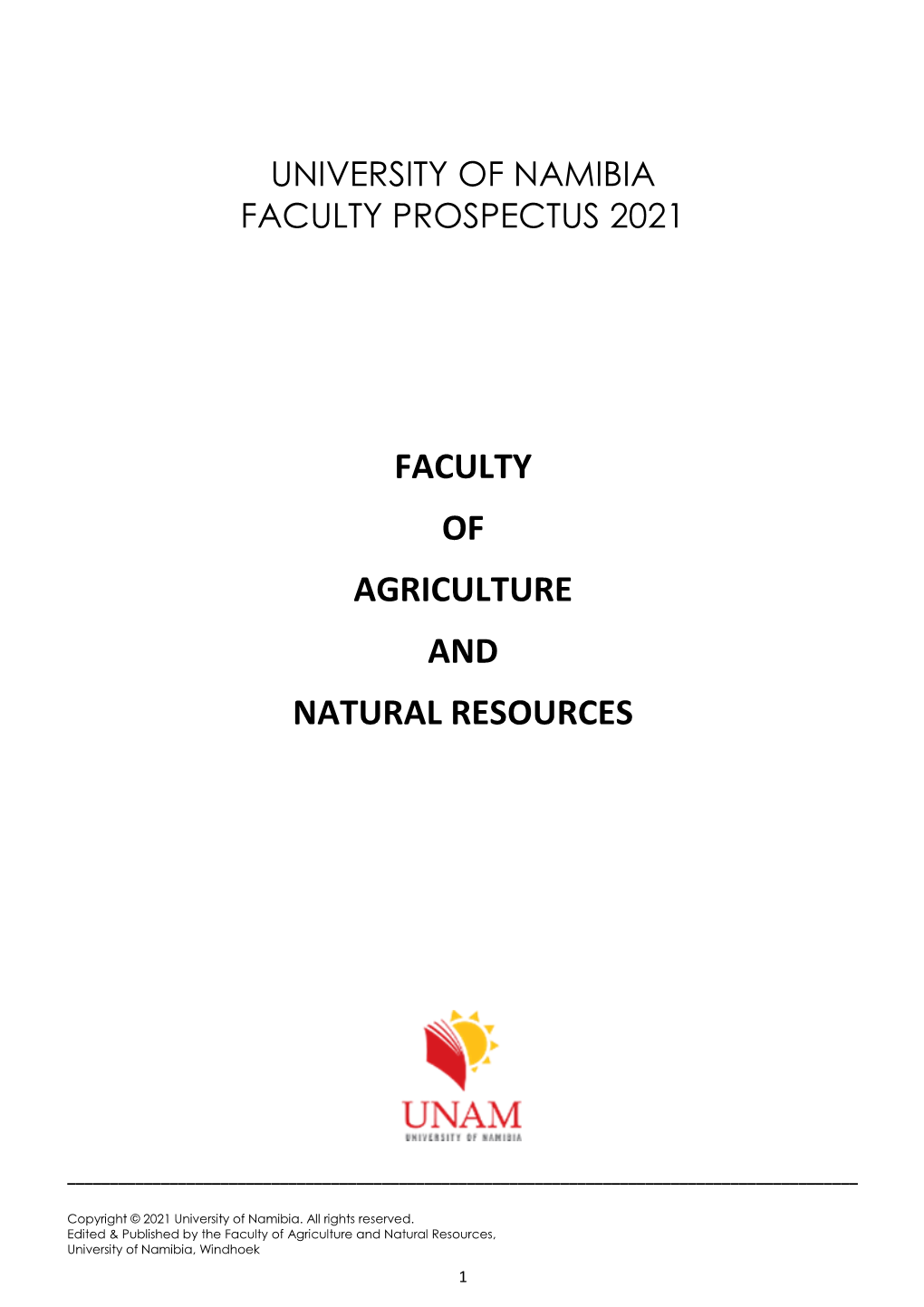 Faculty of Agriculture and Natural Resources