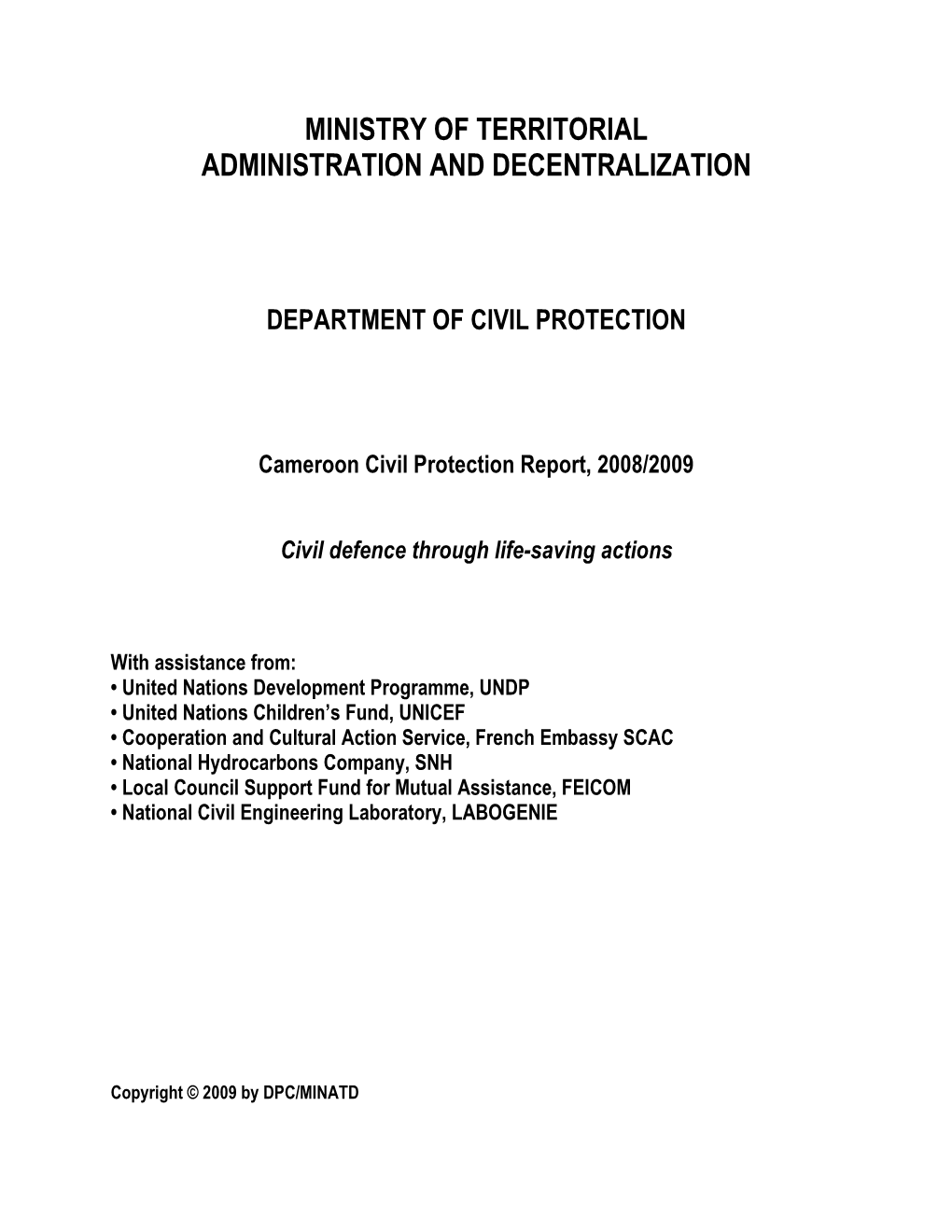 Ministry of Territorial Administration and Decentralization