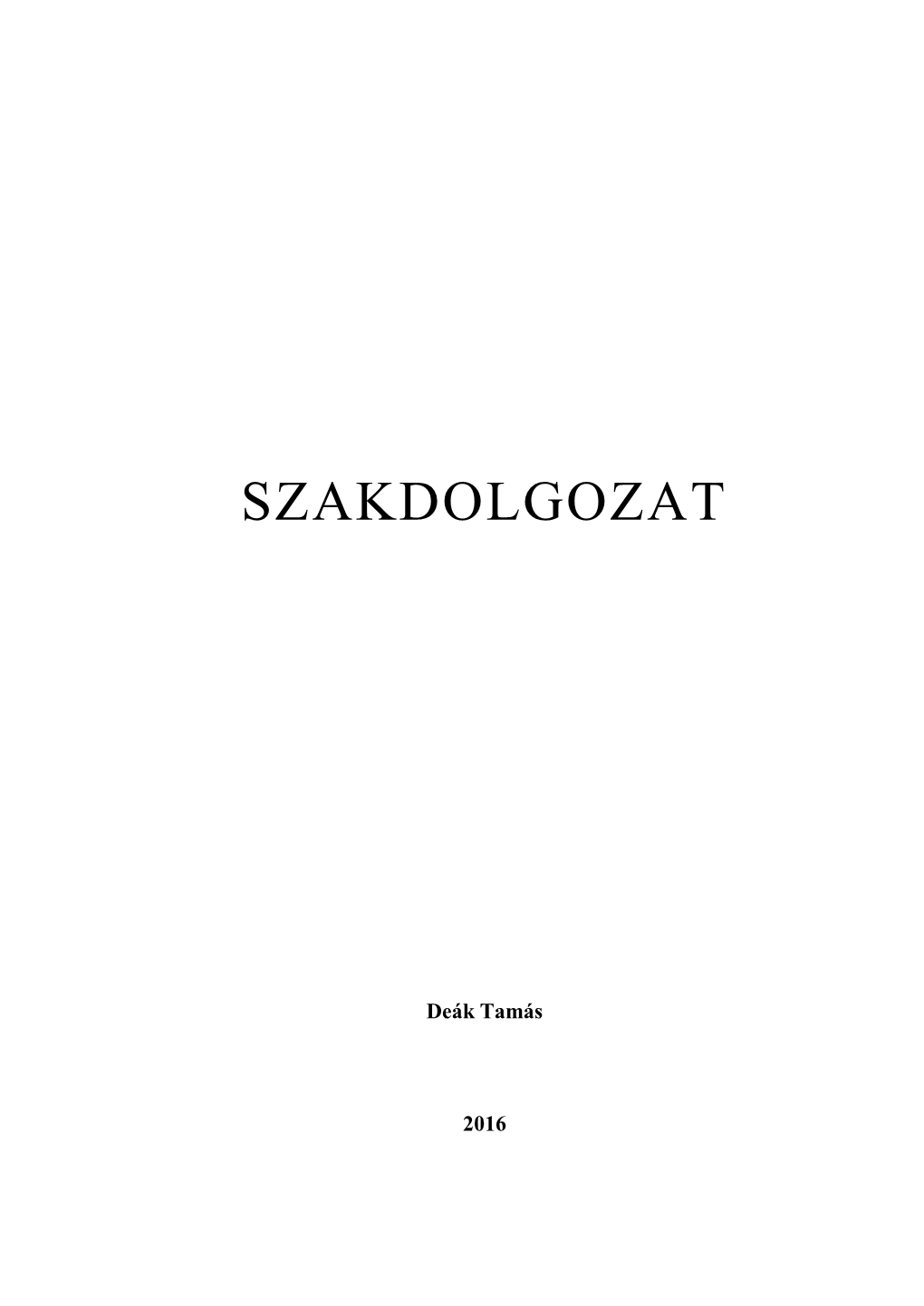 Szakdolgozat