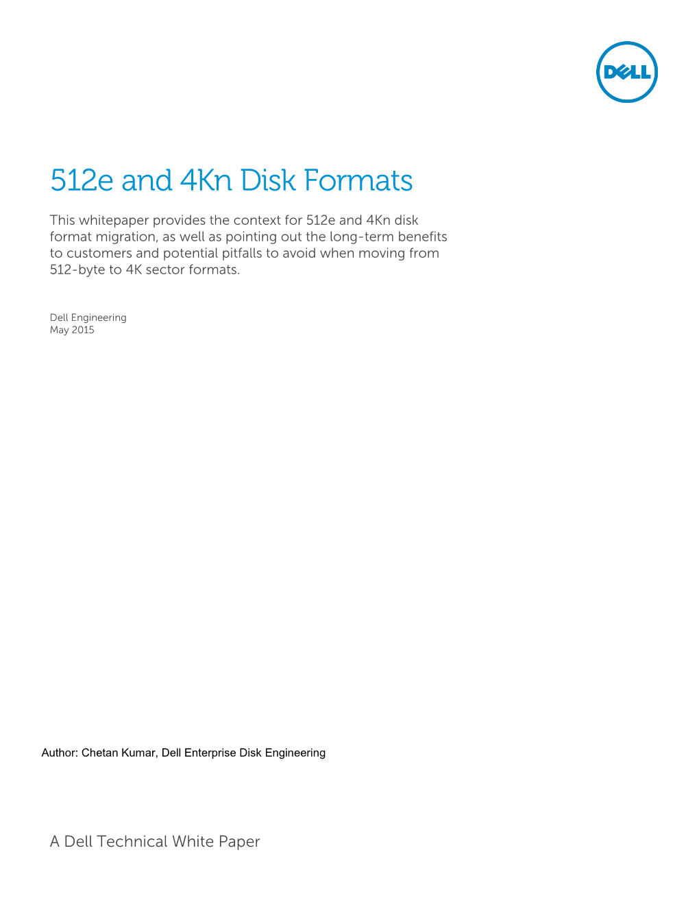 512E and 4Kn Disk Formats